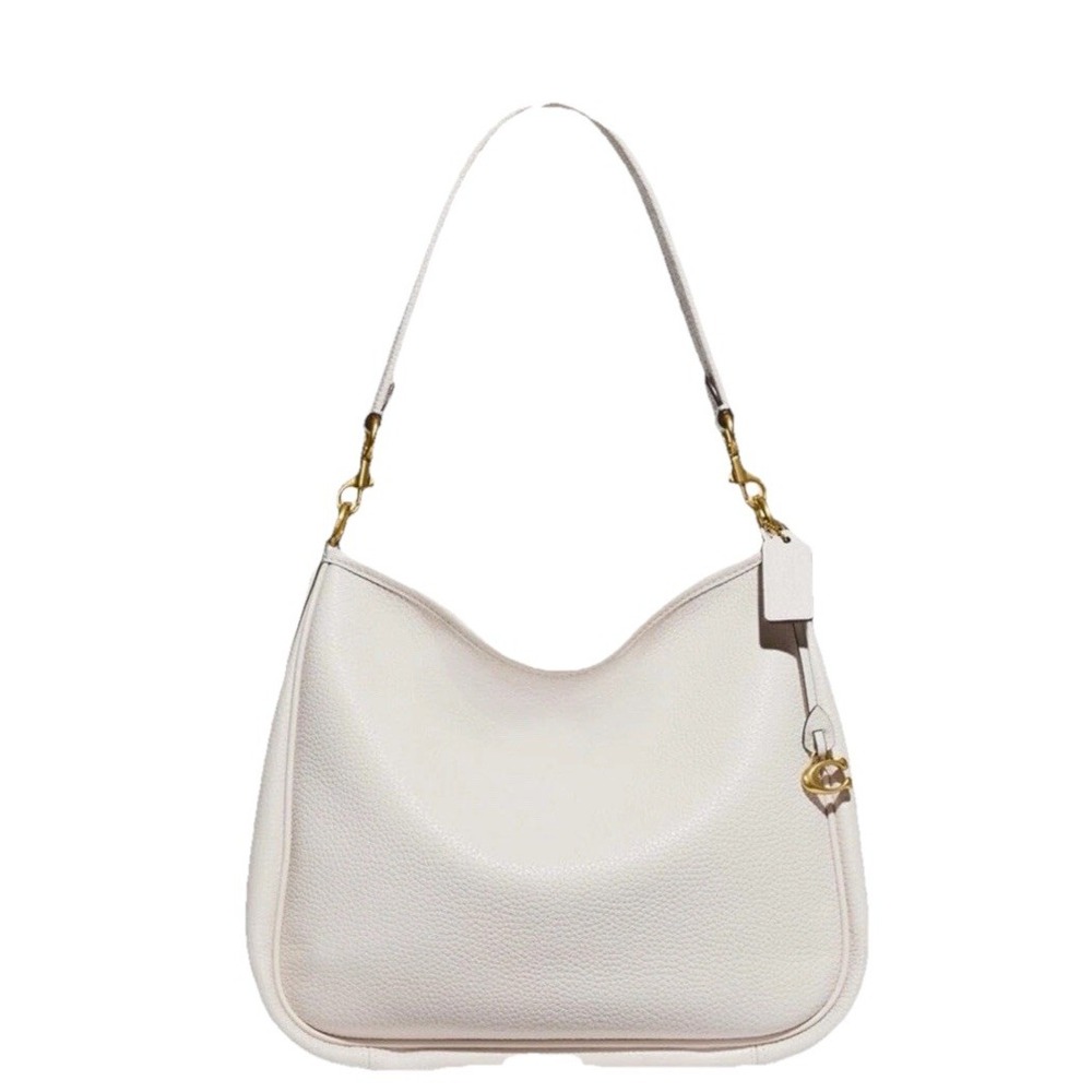 EUC Coach Cary Shoulder Bag in Chalk Soft Pebble Leather - Style CC435